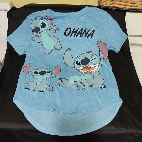 Disney Girl's Ohana Stitch Short Sleeve T-Shirt M(7-9) - Picture 3 of 3